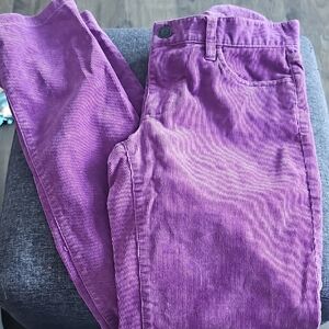 J. Crew Violet Corduroy Pants Trousers Size 27 Short Women Casual Cords